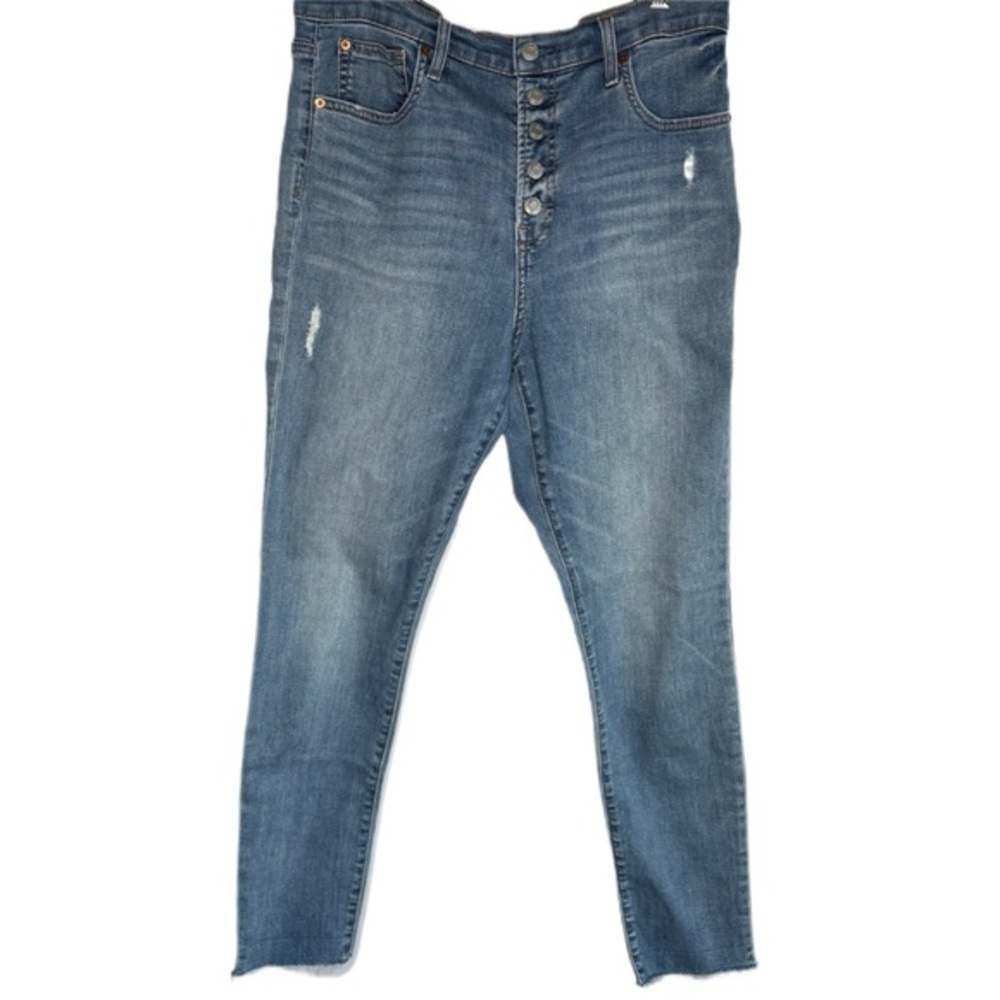 Gap 33 Exposed Button Fly High Rise True Skinny